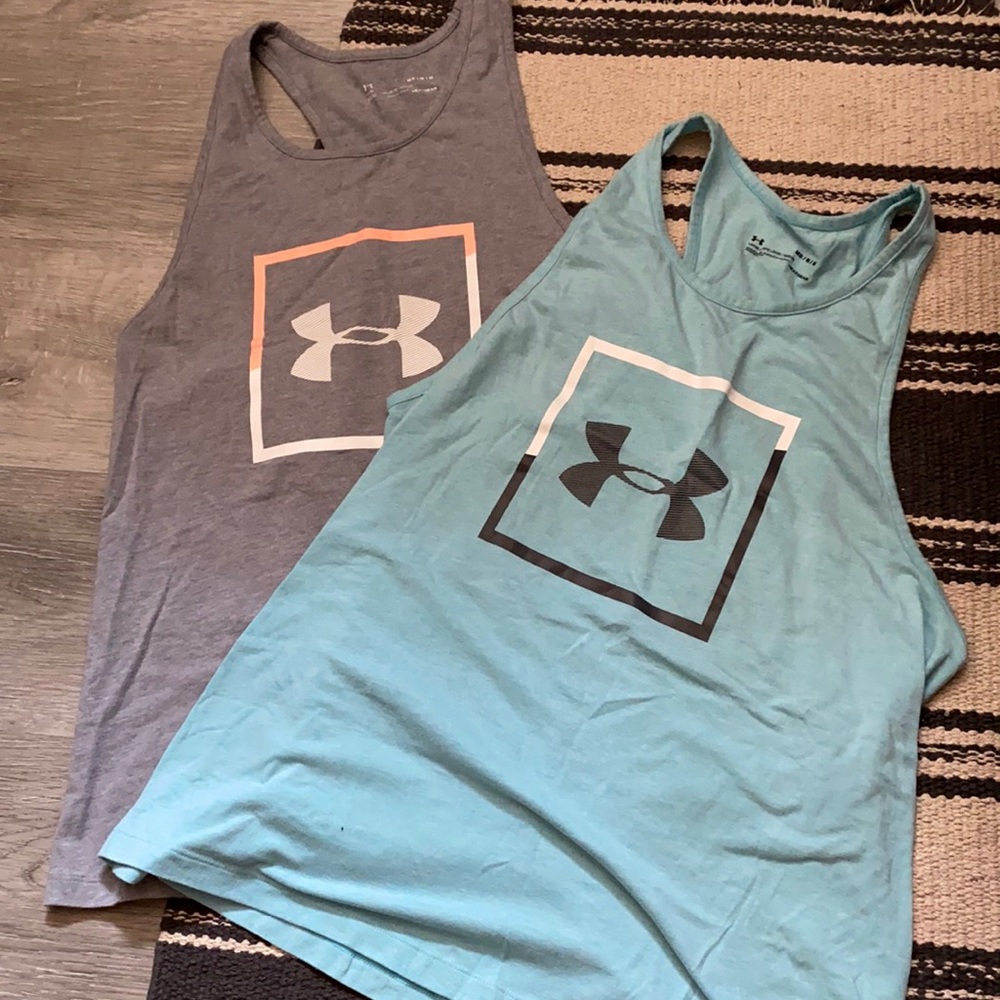 2 pack Under Armour racer back tanks
